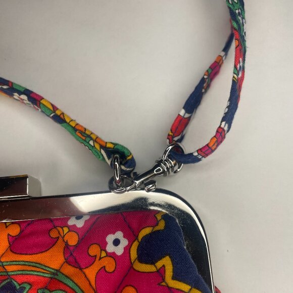 Vera Bradley Cotton Carson Mini Shoulder Bag With Vibrant Floral Paisley Pattern - Picture 6 of 9